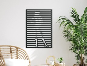 drevko Minimalistický obraz Silueta ženy Rozmer obrazu: 44,5 x 30,5 cm, Farba dekorácie: Čierna