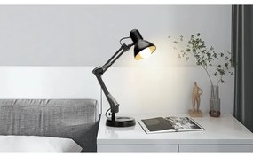 Aigostar - Stolná lampa 2v1 1xE27/40W/230V čierna