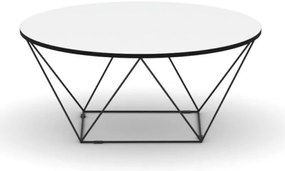 Okrúhly konferenčný stôl WIRE, priemer 105 cm, biela