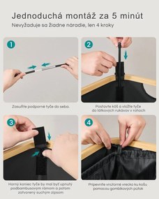Triediaci kôš na fľaše a plechovky ECOVIA, 100l, čierna/béžová SongmicsHome
