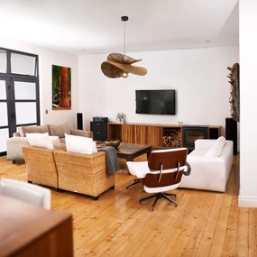 Toolight Toolight, stropné svietidlo 1xE27, APP1828-1CP, prírodná hnedá, OSW-00627