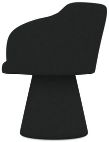 Čierne čalúnené jedálenské kreslo Kanoa – Makamii