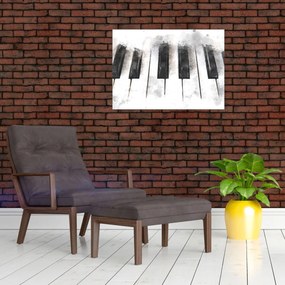 Sklenený obraz - Piano, aquarel (70x50 cm)