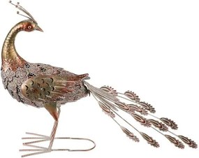 Páv 65 cm - kovová záhradná dekorácia SA302