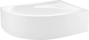 Veľká asymetrická rohová kúpeľňová vaňa s krytom z akrylu Mila 170x110