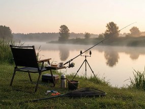 CH Skladacia turistická stolička s bočným stolíkom