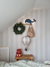 Dekoračný lietajúci balón zelená/krémová – dekorácia do detskej izby S-28cm x 16cm