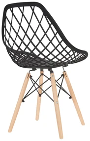 Bestent Jedálenská stolička škandinávsky štýl Black String