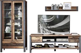 Široká vitrína Cardiff, s osvetlením