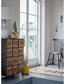 Čierno-hnedá kovová komoda 60,5x92x33,5 cm Matteo – Bloomingville