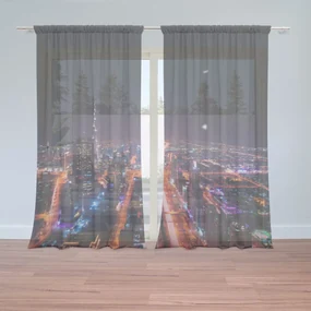 Sablio Záclony Rozsvietené mesto: 2ks 150x250cm