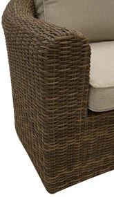 DEOKORK Ratanové kreslo BORNEO LUXURY (hnedá)