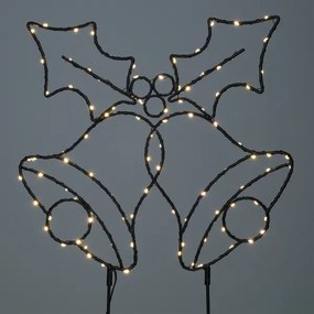 Brilagi - Vonkajšia vianočná LED dekorácia LED/3xAA IP44 55x32 cm zvončeky
