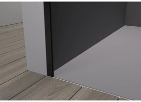 CERANO - Sprchové posuvné dvere Lantono L/P - 8 mm - čierna matná, grafitové sklo - 160x195 cm, CER-CER-8050BD7241