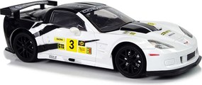 LEAN Toys Športové pretekárske auto R/C v mierke 1:18 Corvette C6.R, biele, 2,4 G, svetlá