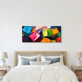 Obraz - Farebné kocky (120x50 cm)
