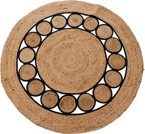 Koberec Jute, (fi) 120 cm, hnedá/čierna