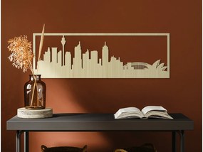 drevko Obraz Sydney panoráma Rozmer obrazu: 29,5 x 89 cm, Farba dekorácie: Čierna