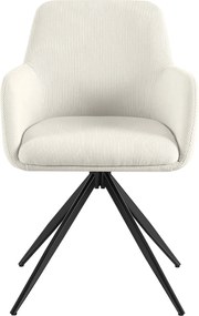 Jedálenská stolička Olema látka cord - krémová