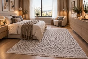 Koberec Benita 952A BLUE/CREAM rozmery koberec: 60x100 cm