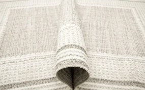 Koberec Cotton C117 rám, krémový / sivý