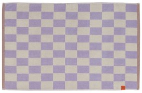 Svetložlto-fialová kúpeľňová predložka z bio bavlny 50x80 cm Retro – Mette Ditmer Denmark