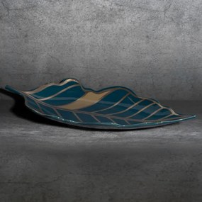 Dekoračný podnos LILI 3 01 tyrkysový / zlatý