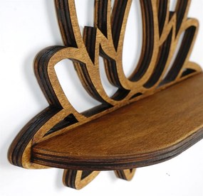 Polica v prírodnej farbe 33 cm Lotus – Kalune Design
