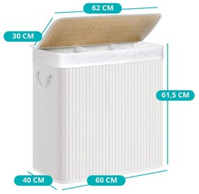 Plastový kôš na bielizeň, biely
