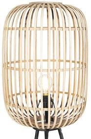 Inteligentná rustikálna stojaca lampa ratan vrátane WiFi A60 - Manila