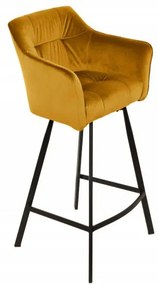 Loft barová stolička žltá