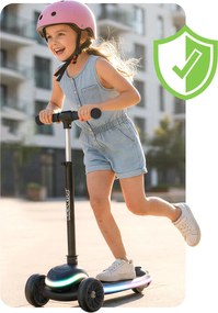 Ricokids Leddi LED balančná Kolobežka pre deti - čierna