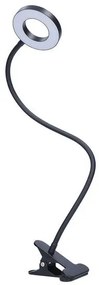 SOLIGHT LED stmievateľná stolná lampička s klipom, 300lm, nastaviteľná teplota svetla, USB, WO66-B