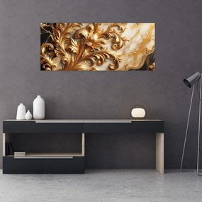 Obraz - Mramor so zlatom (120x50 cm)
