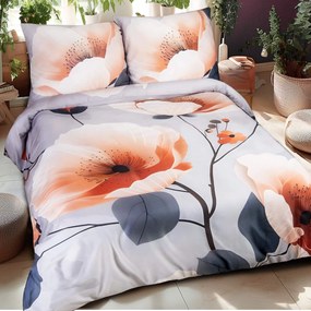 SATÉNOVÉ OBLIEČKY SATYNLOVE PREMIUM 200X220 CM, 2KS 50X70 CM KVETY