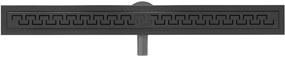 Mexen Flat 360°, nerezový sprchový žľab vzor M15 80 cm, čierna matná, 1724080-40