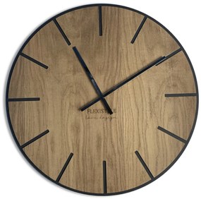 Nástenné hodiny z dubového dreva Wood art Flex z216-1d-1-x, 60 cm
