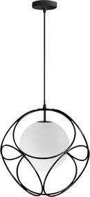 Toolight Toolight, stropné svietidlo 1xE27 APP1019-1CP, čierna-biela, OSW-07558