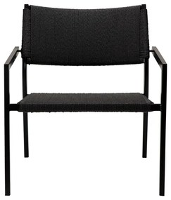 Čierne kreslo s trstinovým výpletom Loop – DAN-FORM Denmark