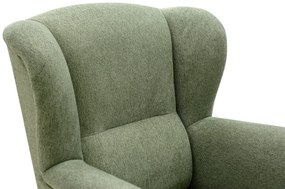 FINES zelené kreslo ušiak Aladin