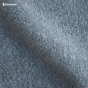 Modrá čalúnená jednolôžková posteľ s úložným priestorom s matracom 120x200 cm Avela – Bonami Selection