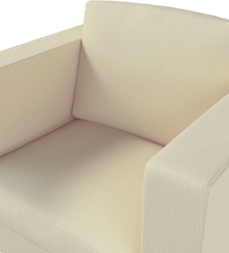 Poťah na kreslo Karlanda, krátky farba produktu krémová látka lesklá, zapletaná