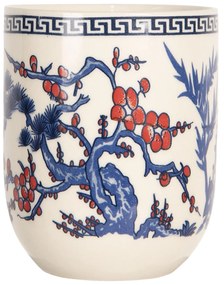 Porcelánový kalíšok na čaj s modrou vetvou - ∅ 6 * 8 cm / 0,1l