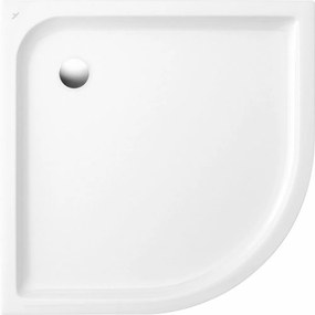 VILLEROY &amp; BOCH O.novo Plus štvrťkruhová sprchová vanička z keramiky, na podlahu, protišmyk (B), 800 x 800 x 60 mm, biela alpská, 6213C301