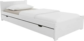 Posteľ IKAROS 80 x 200 cm, biela Rošt: S latkovým roštom, Matrac: Bez matraca