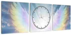 Obraz - Anjelská aura (s hodinami) (90x30 cm)