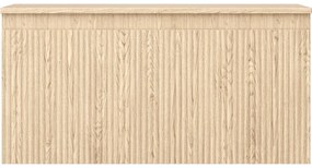 Mexen Rivel, kúpeľňová skrinka 100 cm s hornou časťou, 1 zásuvka, drážkovaná, dub, 91A20-10047-1-BFC81