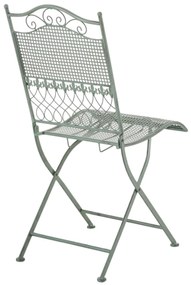 Kovová skladacia stolička Kiran (SET 2 ks) - Zelená antik