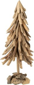 Drevený vianočný stromček z kúskov naplaveného dreva Driftwood – 25*25*70 cm