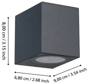 Eglo 900275 - LED Vonkajšie nástenné svietidlo JABAGA 1xGU10/4,6W/230V IP44